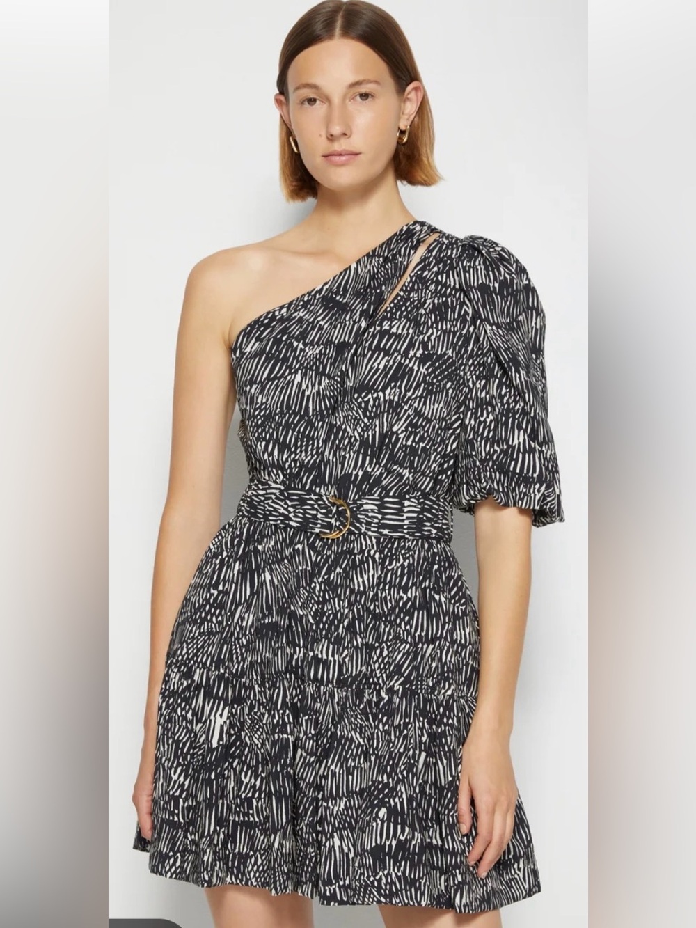Jonathan Simkai Adriana One-Shoulder Mini Dress